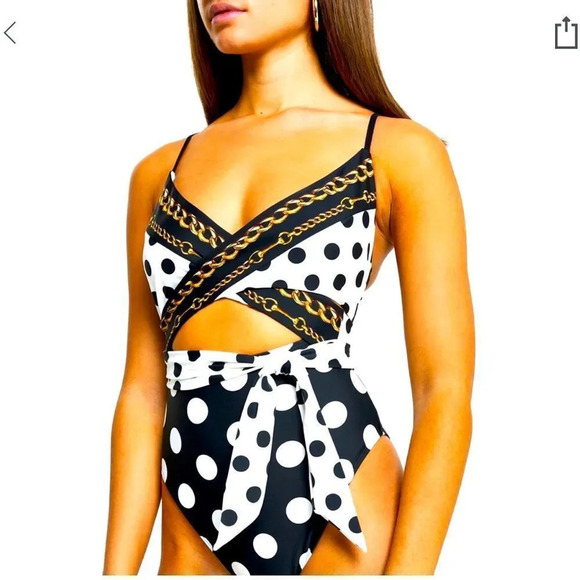Other - Polka dot one-piece swimsuit